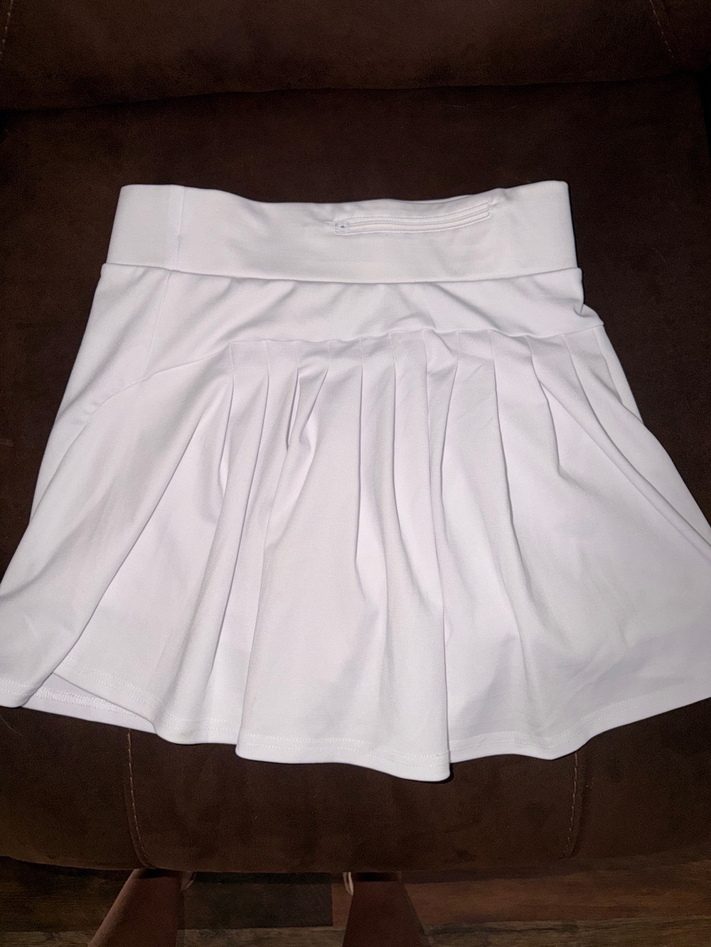 White Pleated Performance Tennis Skirt